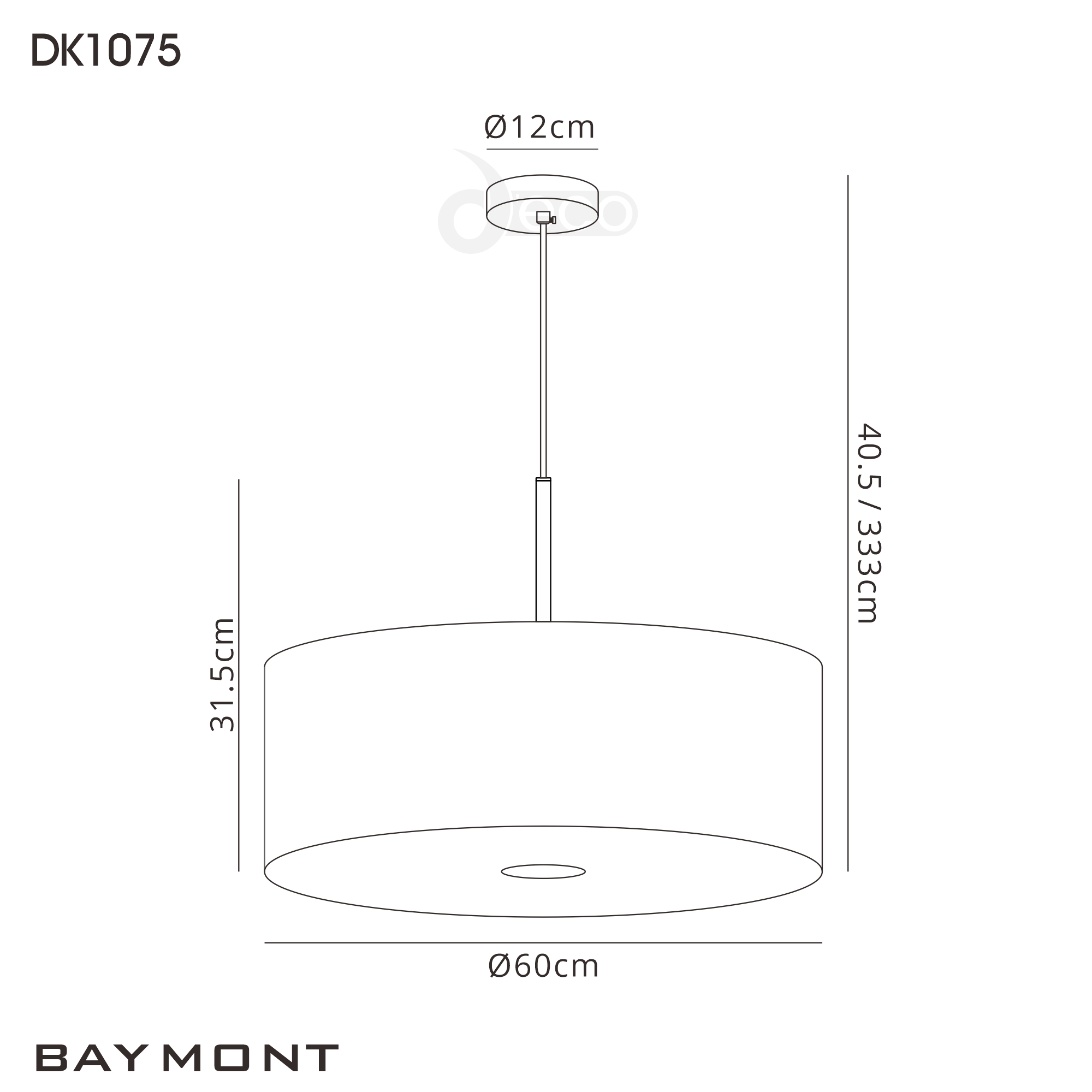 Baymont BL GR Ceiling Lights Deco Single Pendant